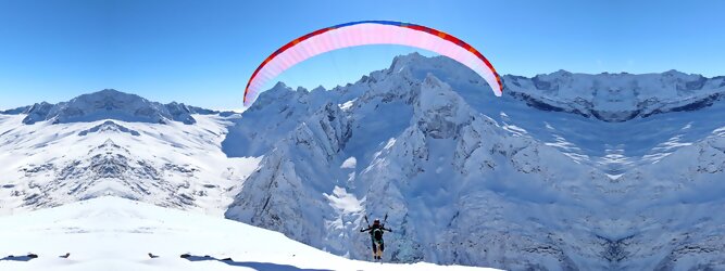 Paragleiten im Winter die Freizeit spüren und schwerelos über die Tyroler Bergwelt fliegen. Auch für Anfänger werden Flüge, Tandemflüge angeboten.